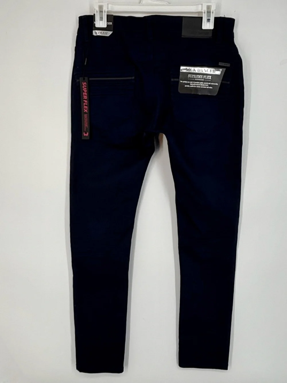 Nick Danger Mens 30W by 30L Skinny Jeans Navy Blue Super Flex Denim Five Pocket